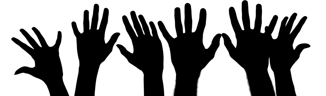 Transparent Group of Diverse Hands Meaning Unity