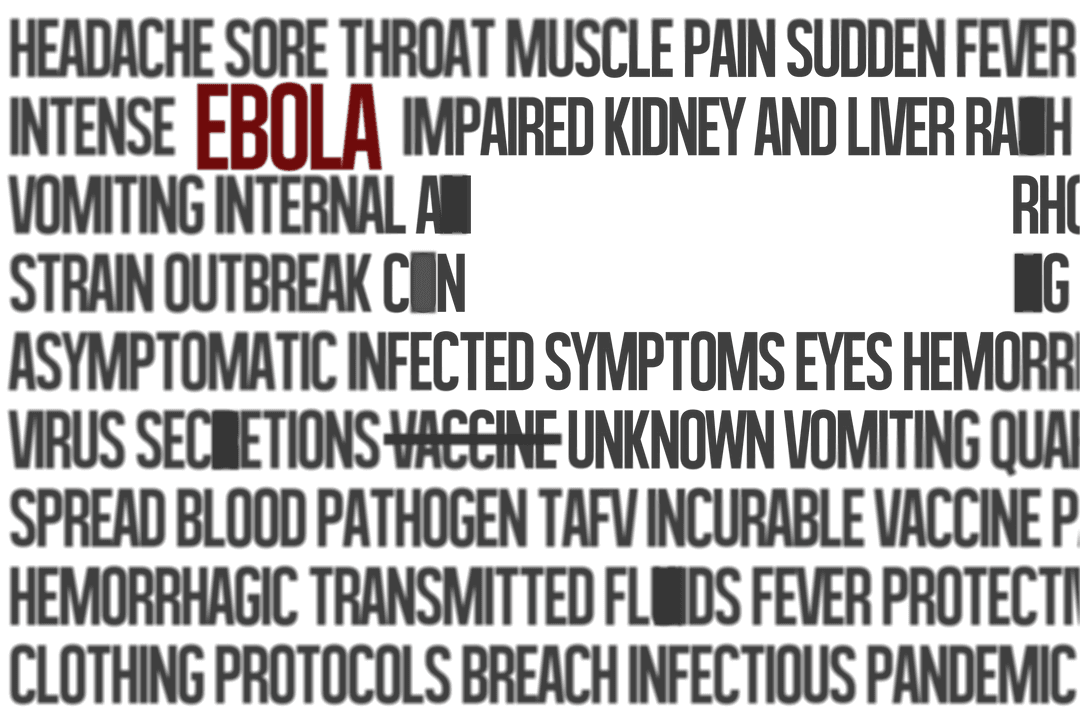 Ebola Virus Text Graphic on Transparent Background