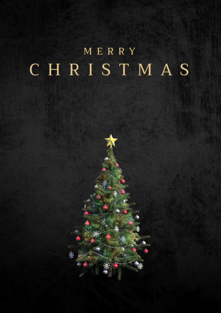 Elegant Christmas Tree with Festive Decorations