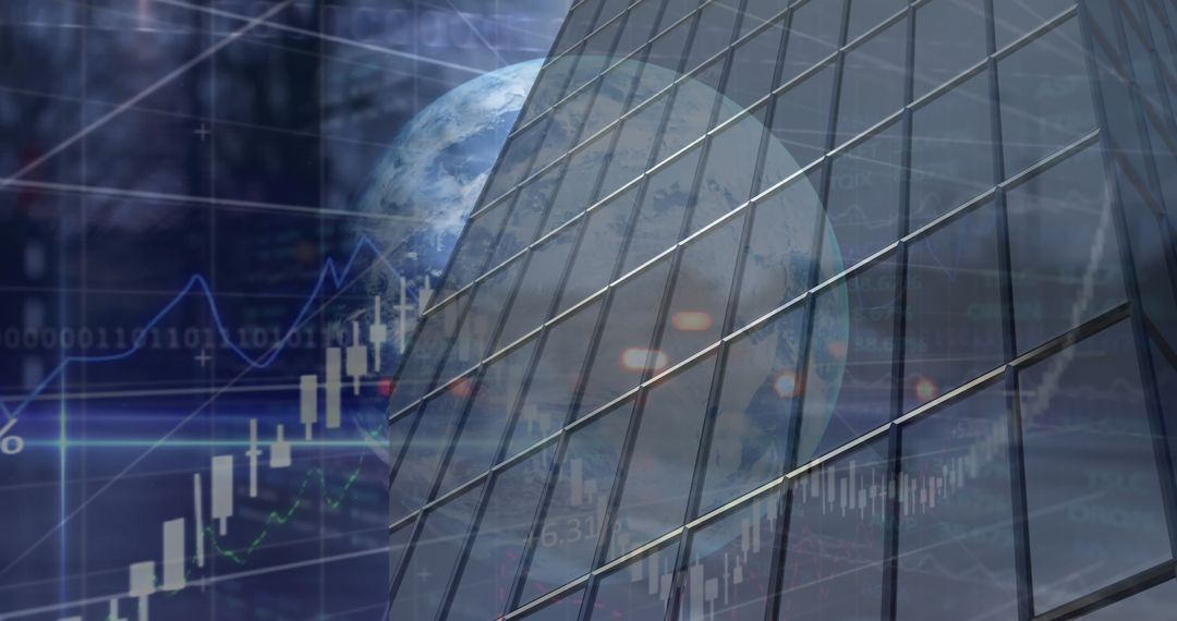 Global Business and Finance Concept with Digital Interface