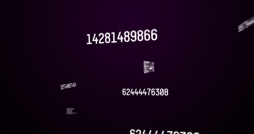 Dynamic Numbers and Data Science Purple Background