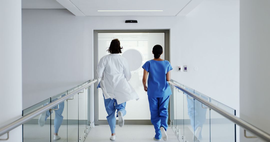 Healthcare Professionals Responding to Hospital Emergency