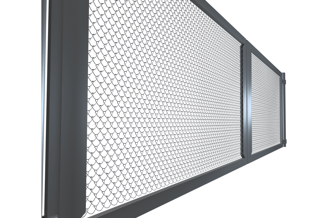 Transparent Grey Metal Fence for Secure Outdoor Gates