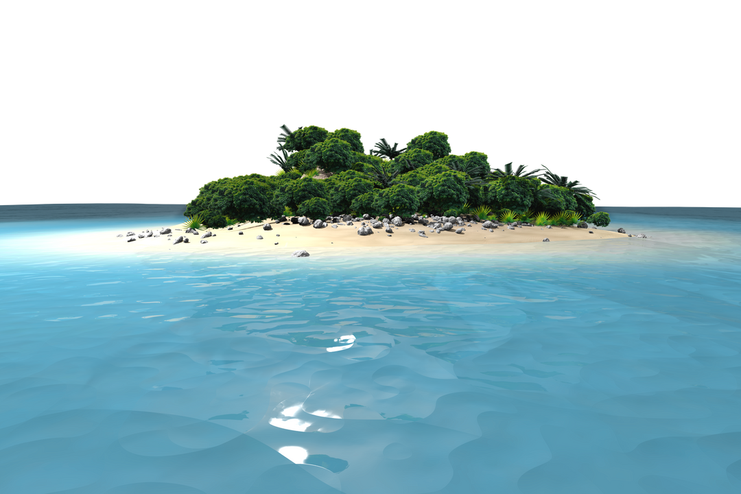 Transparent Blue Waters with Lush Island Paradise - Download Free Stock Images Pikwizard.com