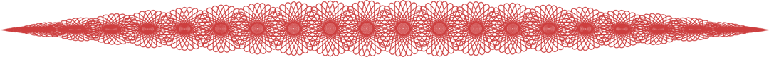 Red abstract pattern design on transparent background