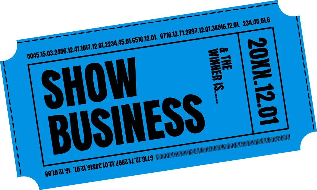 Transparent Event Ticket Design for Show Business Promotion