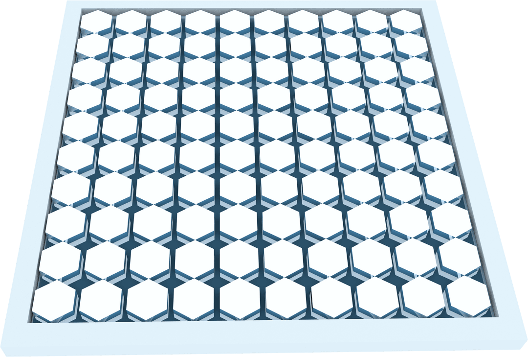 Modern Transparent Hexagonal Solar Panel Grid Design