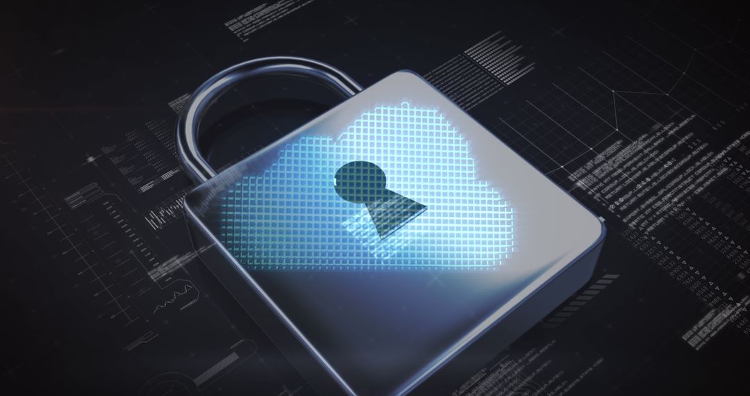 Digital Security Concept with Cloud Lock Symbol