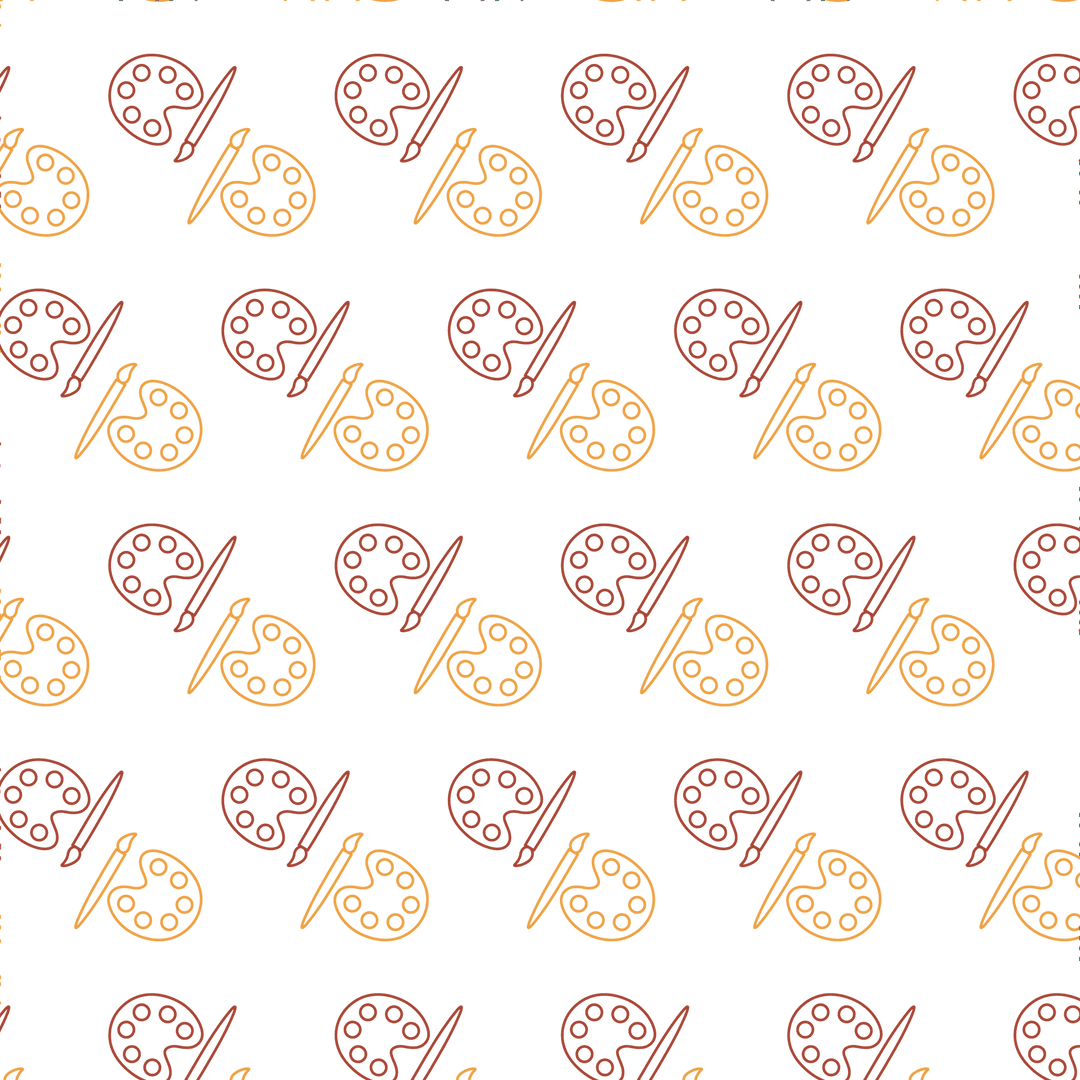 Seamless Brush and Palette Pattern on Transparent Background - Download Free Stock Images Pikwizard.com