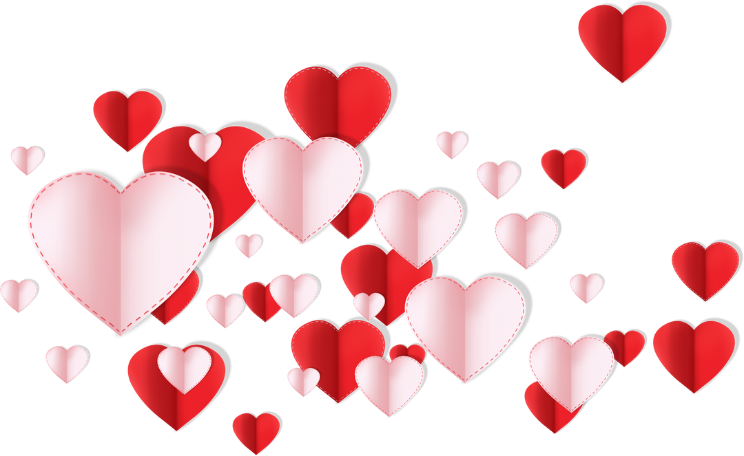 Transparent Overlay with Multiple Pink and Red Hearts for Romantic Designs - Download Free Stock Images Pikwizard.com