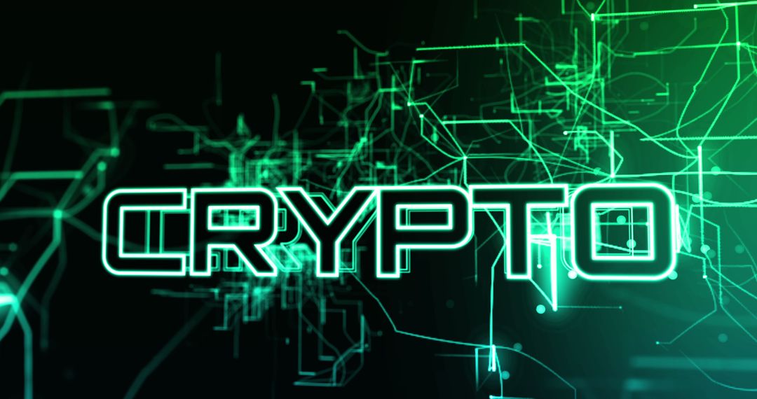 Futuristic Crypto Design with Neon Green Elements