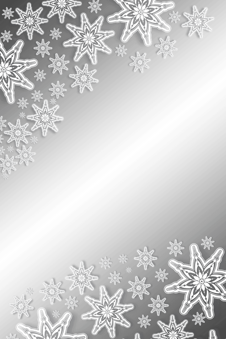 Transparent Snowflakes with Copy Space for Winter Design