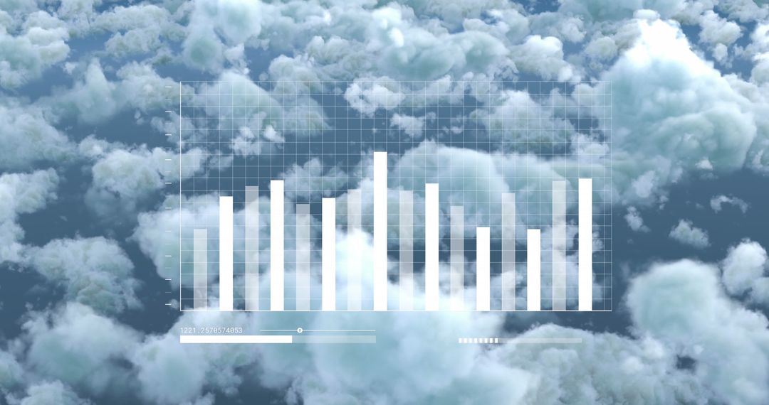 Digital Cloud Computing Concept with Data Visualization - Free Images, Stock Photos and Pictures on Pikwizard.com