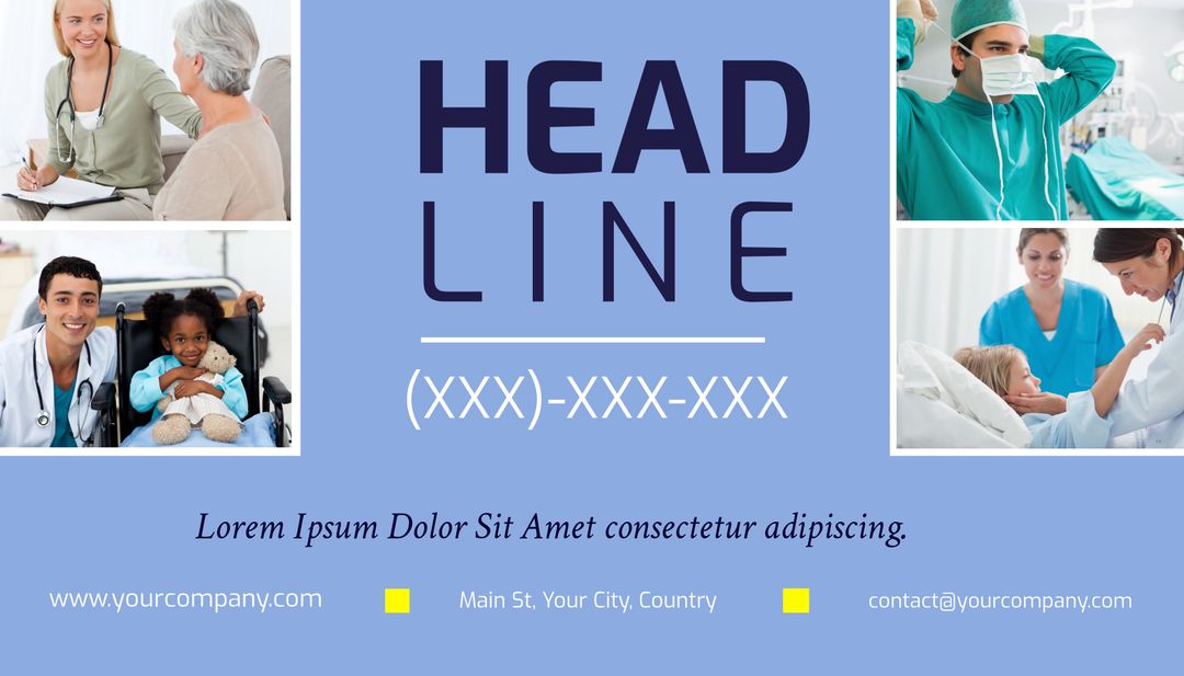 Healthcare Promotion Template Displaying Compassionate Medical Interactions