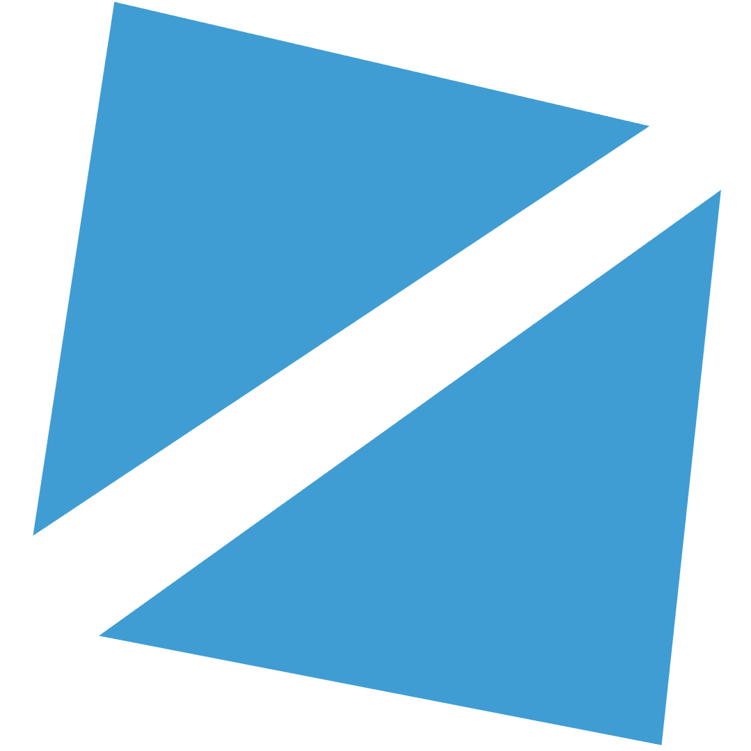 Digital Abstract Blue Shapes on Transparent Background