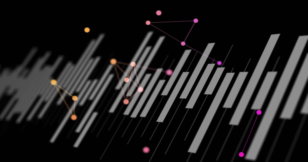 Abstract Digital Interface with Geometric Shapes and Lines