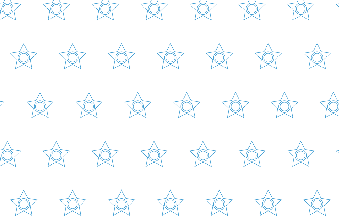 Blue Star Pattern Icons on Transparent Background Illustration
