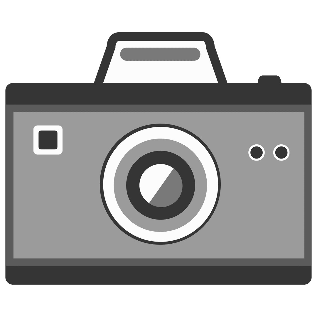Retro Film Camera Icon on Transparent Background for Travel Themes