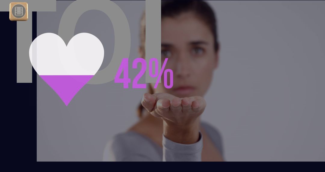 Woman Conveying Data Visualization through Interactive Interface