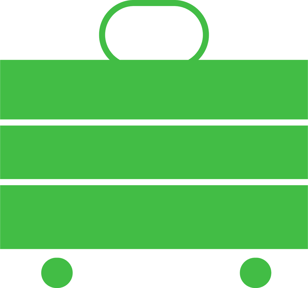 Green Transparent Suitcase Illustration for Travel Concepts