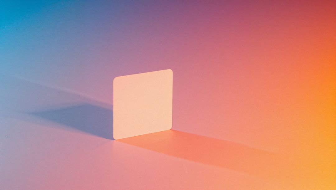 Minimalist Rounded-Corner Card on Gradient Backdrop
