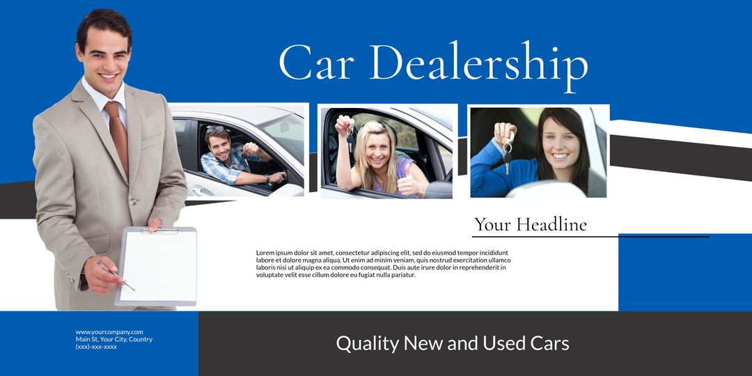 Professional Car Dealership Advertisement Banner Template