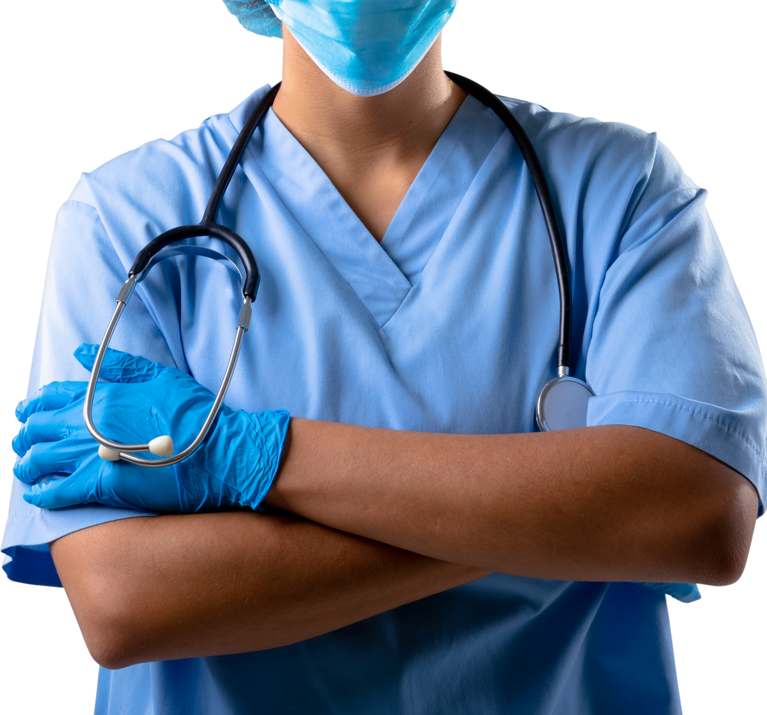 Transparent Background Healthcare Professional Wearing Face Mask with Stethoscope - Download Free Stock Images Pikwizard.com