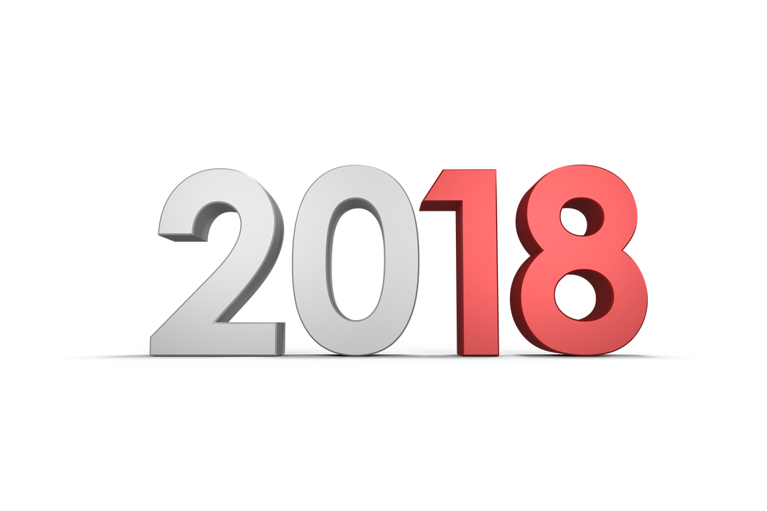 2018 Red Gray Numbers Transparent Background - Download Free Stock Images Pikwizard.com