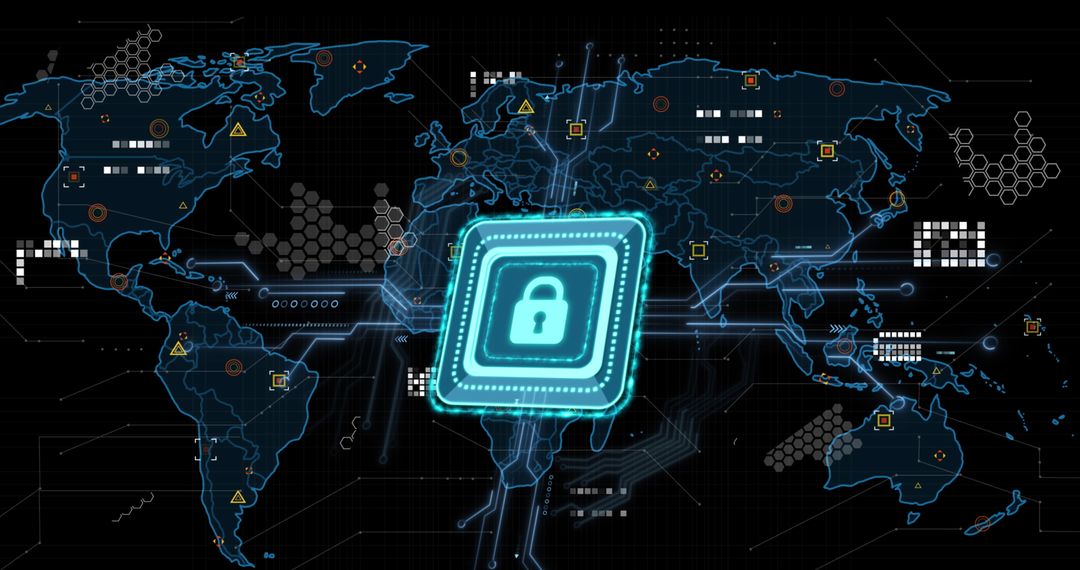 Global Cybersecurity and Data Protection Concept