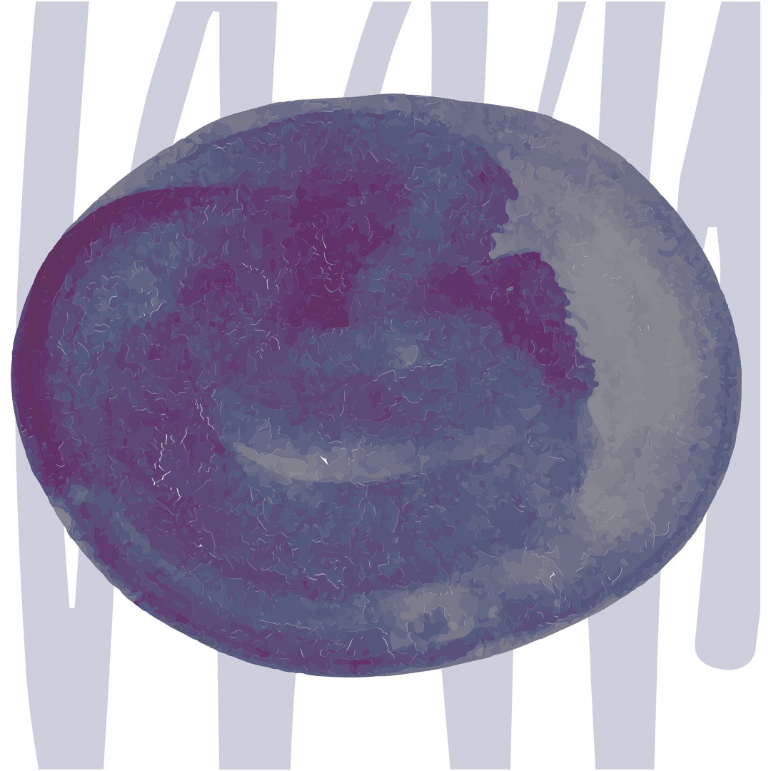 Artistic Purple Brushstroke on Transparent Background