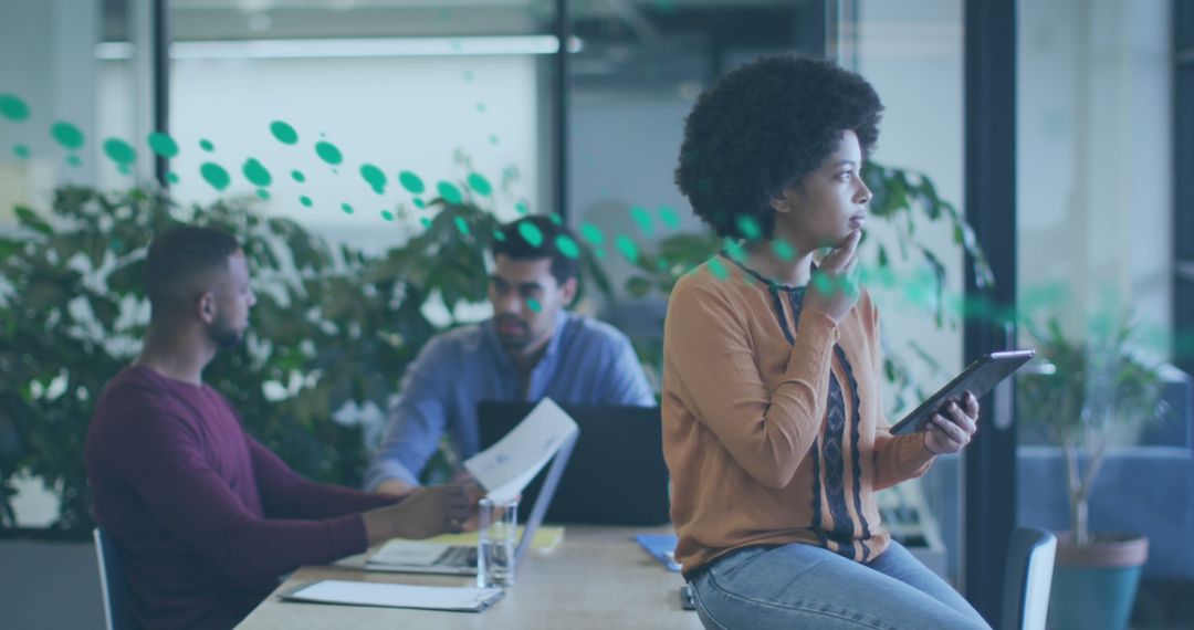 Modern Office Collaboration with Technology Integration