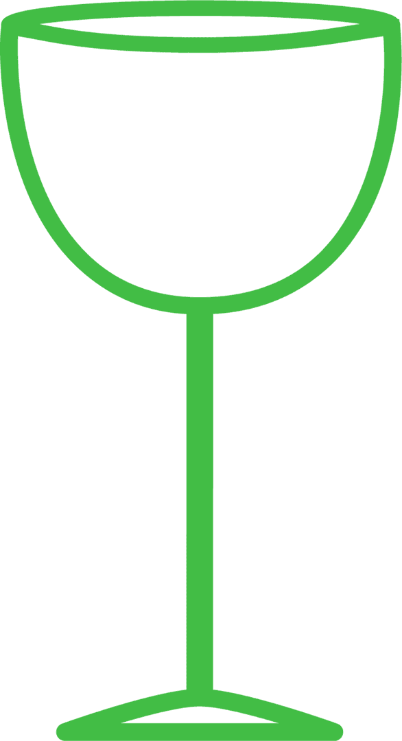 Stylish Green Glass Illustration on Transparent Background