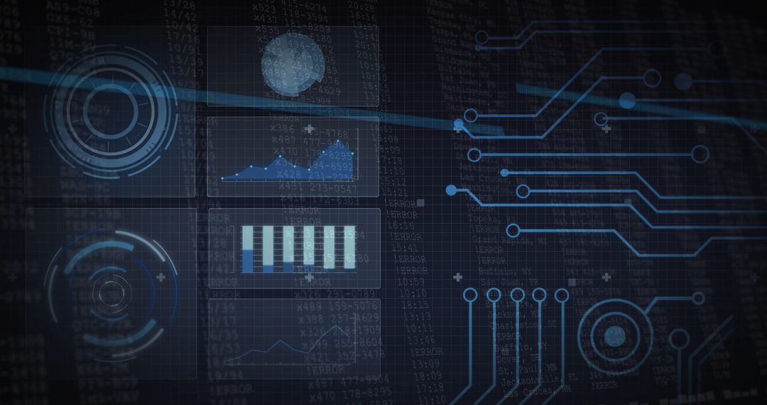Futuristic Dashboard with Holographic Data Visualization