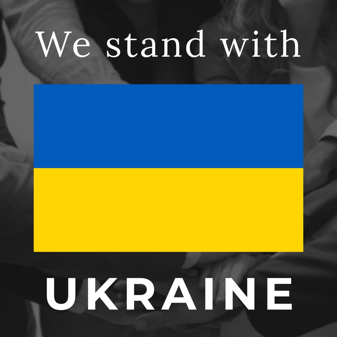 Campaign Support Image with Ukraine Flag and Solidarity Message