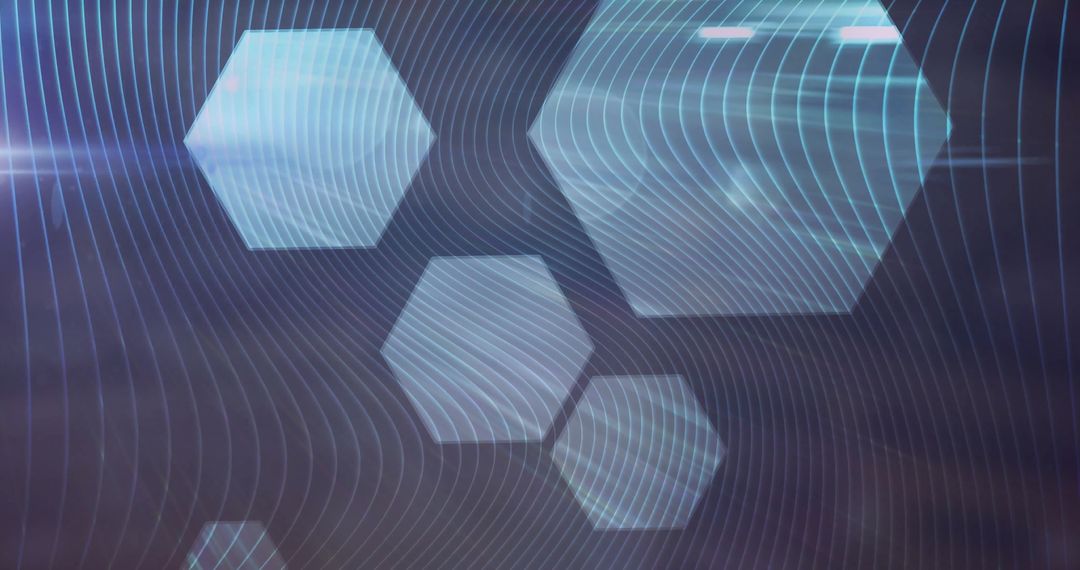 Hexagonal Shapes with Futuristic Blue Background