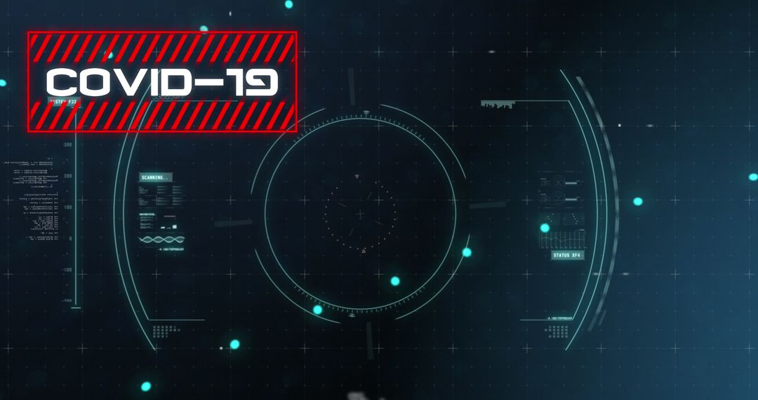 Digital Display of COVID-19 with Futuristic Data Graphics