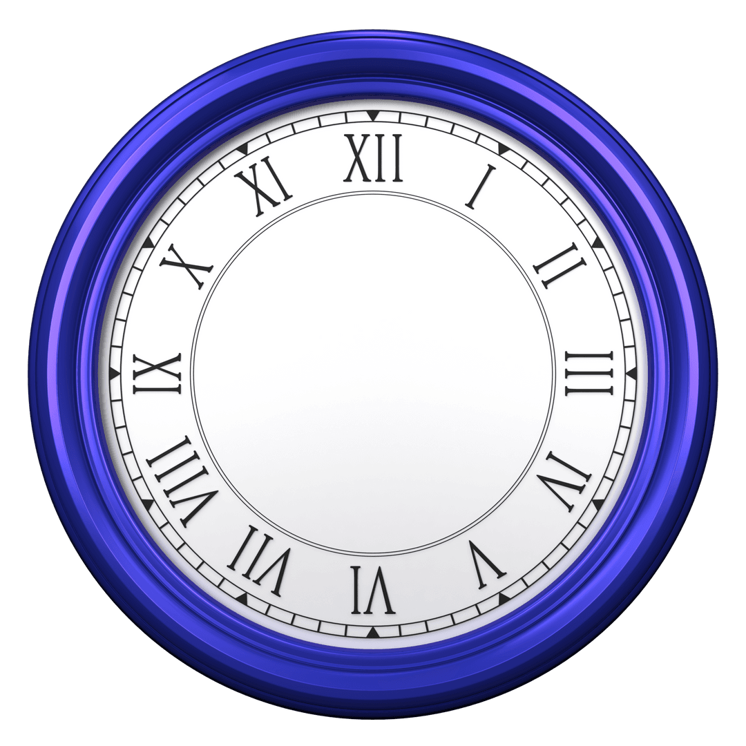 Transparent Blue Wall Clock Without Clock Hands