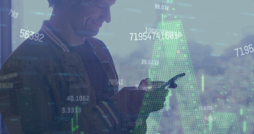 Financial Data Analysis with Smartphone in Modern Office