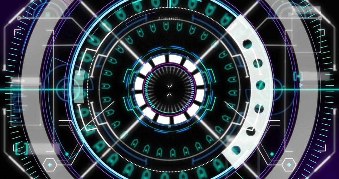 Futuristic Digital Interface Display