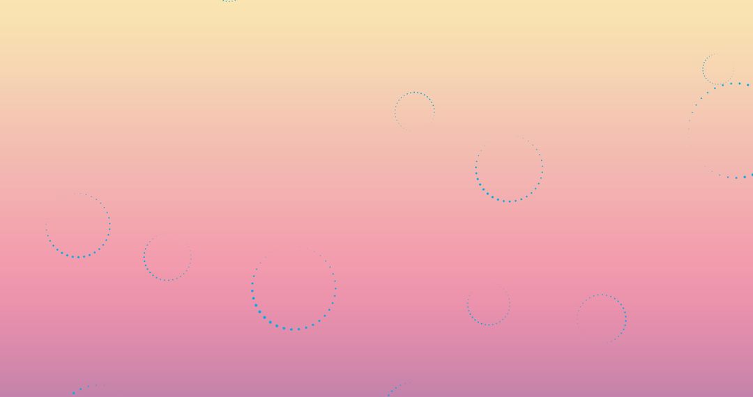 Abstract Floating Throbbers on Pink Gradient Background