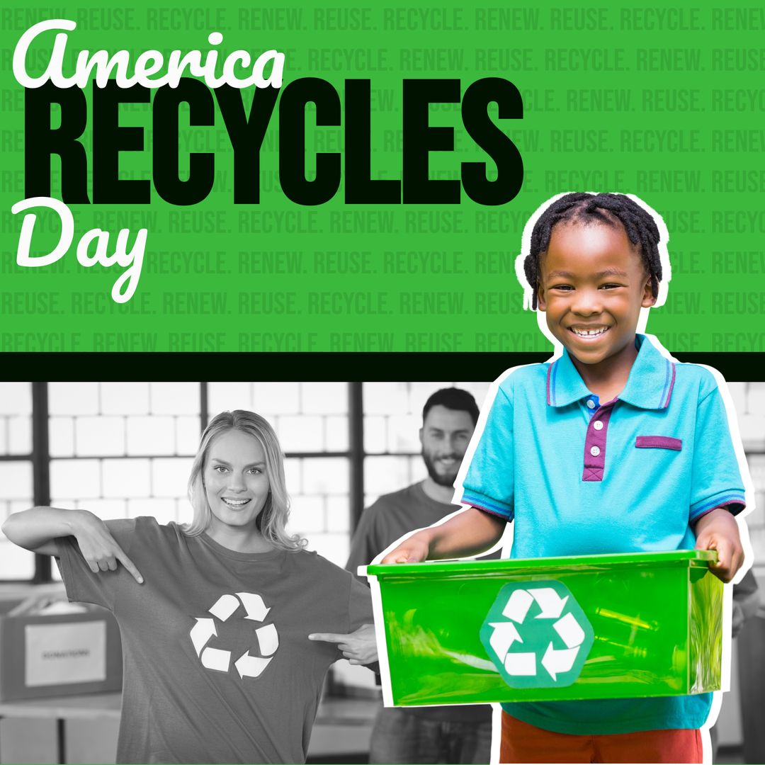 Celebrating America Recycles Day with Diverse Recycling Enthusiasts
