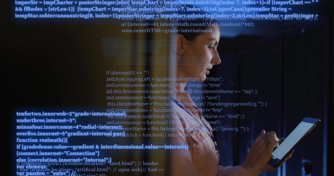 it engineer analyzing data with digital overlay on tablet - Free Images, Stock Photos and Pictures on Pikwizard.com