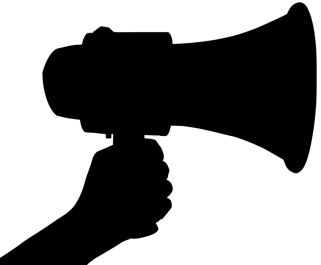 Transparent Hand Holding Loudspeaker for Communication Concept