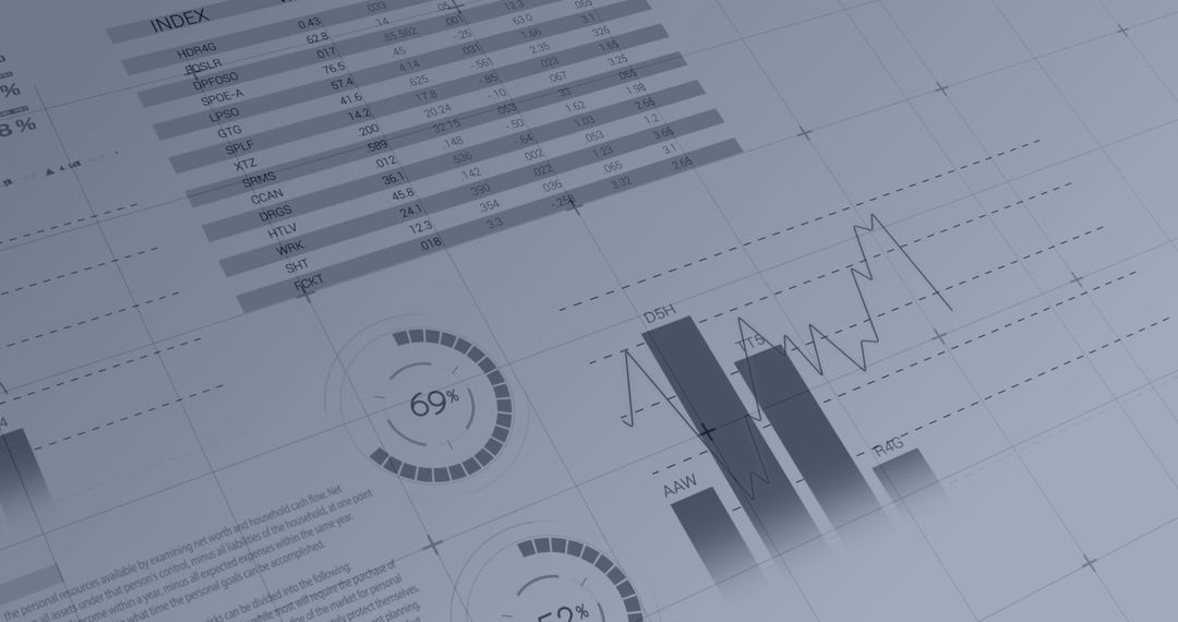 Digital Data Analysis with Graphs and Charts Interface - Free Images, Stock Photos and Pictures on Pikwizard.com