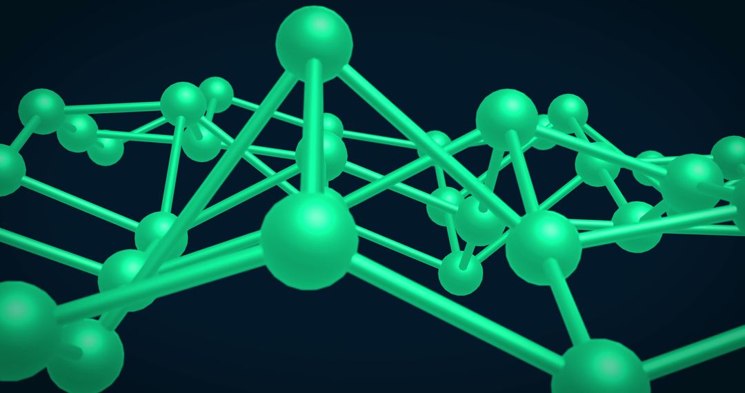 3D Network Connections Technology Blue Background