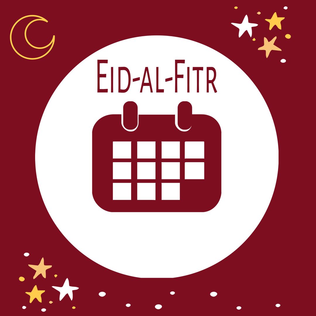 Eid al-Fitr Celebration Calendar with Festive Elements