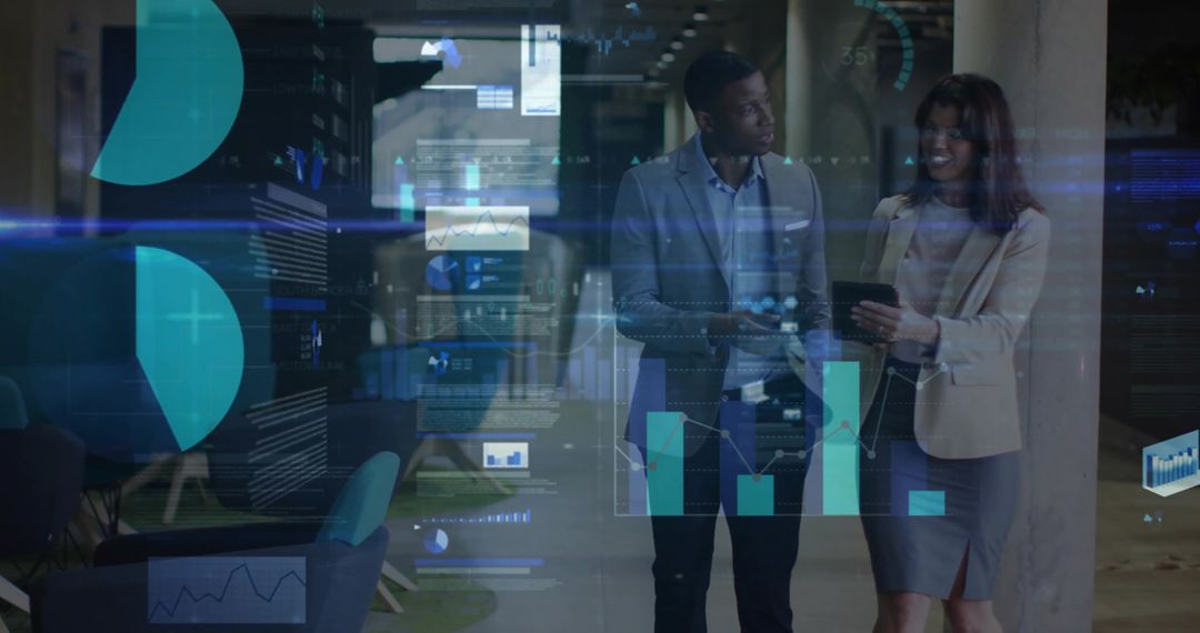 Professionals Collaborate with Holographic Data Visualizations