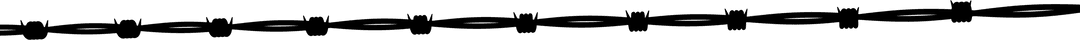 Transparent Vector of Barbed Wire Fence Design