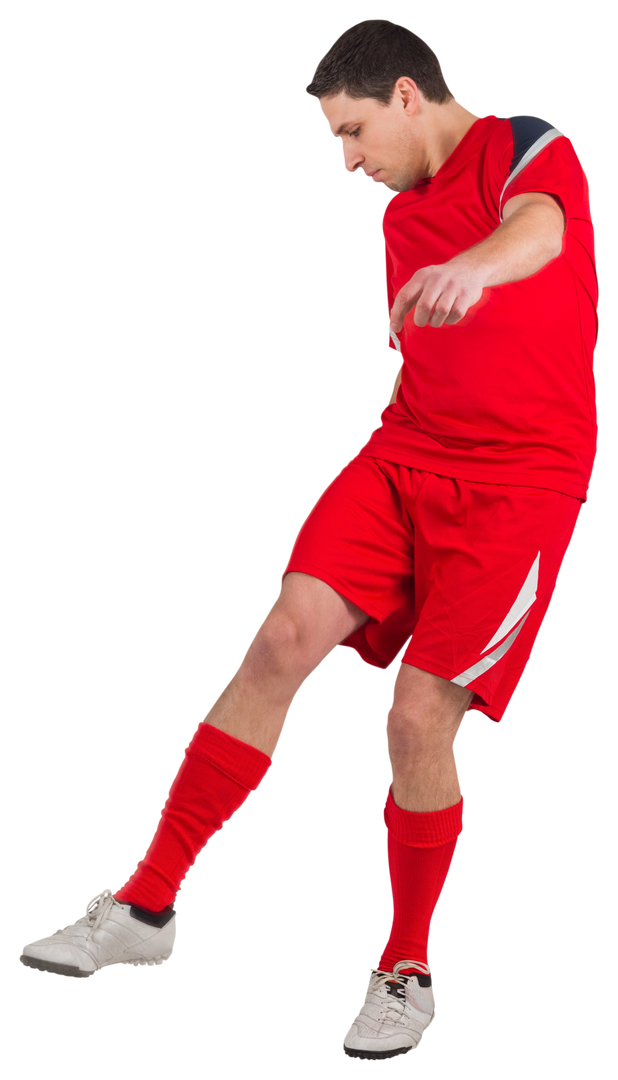 Transparent Fit Football Player Kicking in Action - Download Free Stock Images Pikwizard.com