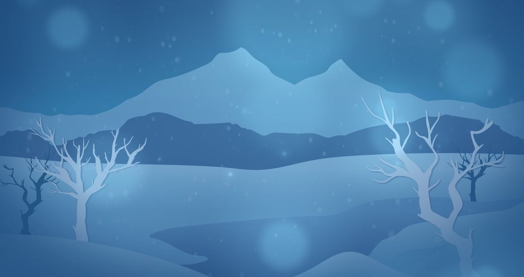 Winter Wonderland with Snow-Filled Landscape